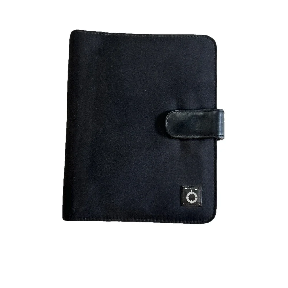 Franklin Covey Original Green 6 Ring Planner / Address Book 2010/11 Black Fabric